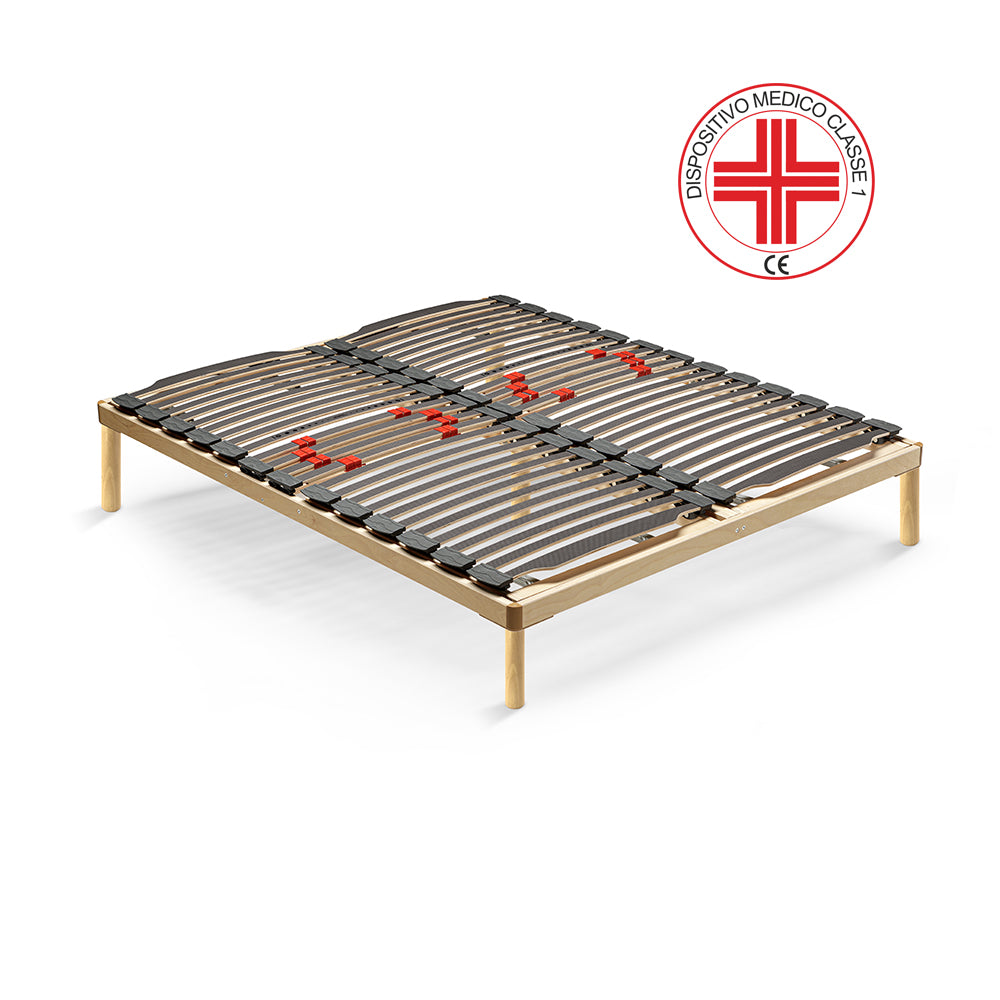 Rete Venus 160X190 26 doghe anti cigolio, con regolatori di rigidità autobloccanti e sospensioni SEBS|100% MADE IN ITALY - DISPOSITIVO MEDICO C1 DETRAIBILE 19%|