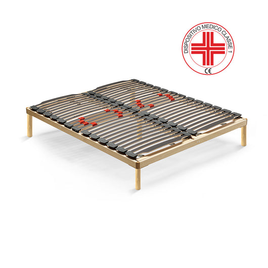 Rete Venus 160X190 26 doghe anti cigolio, con regolatori di rigidità autobloccanti e sospensioni SEBS|100% MADE IN ITALY - DISPOSITIVO MEDICO C1 DETRAIBILE 19%|