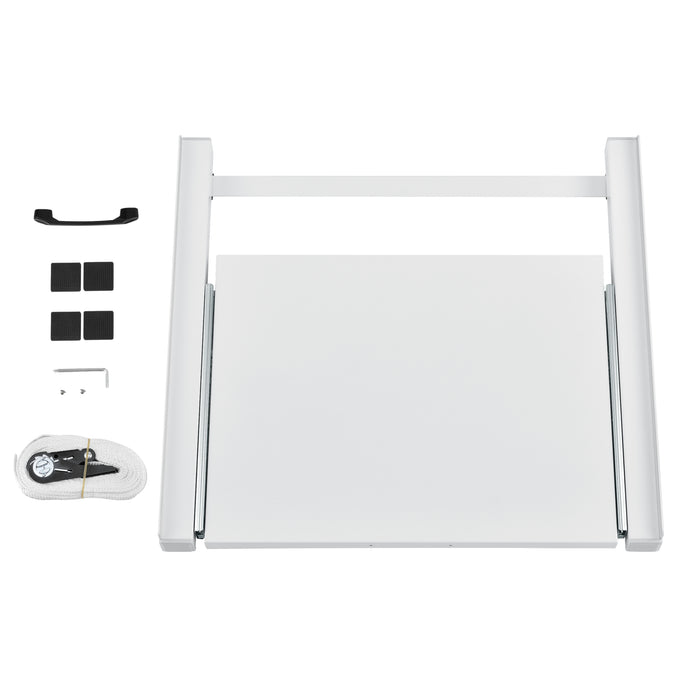 Kit di Sovrapposizione per Lavatrice e Asciugatrice con Piano Estraibile - Bianco [en.casa]