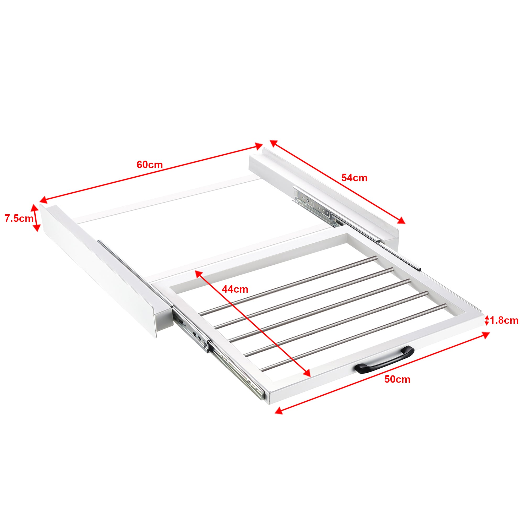 Kit di Sovrapposizione per Lavatrice e Asciugatrice Collegamento Universale con Piano Estraibile Porta Asciugamani