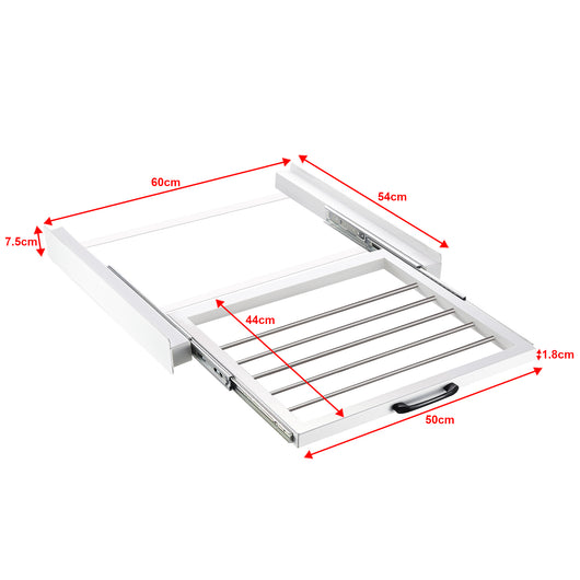 Kit di Sovrapposizione per Lavatrice e Asciugatrice Collegamento Universale con Piano Estraibile Porta Asciugamani