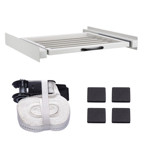 Kit di Sovrapposizione per Lavatrice e Asciugatrice Collegamento Universale con Piano Estraibile Porta Asciugamani