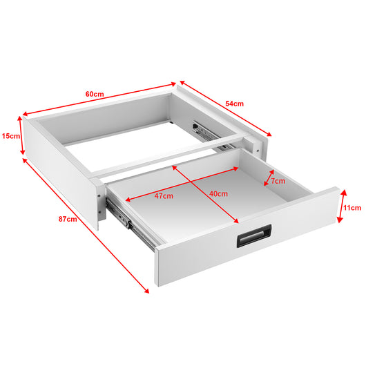 Kit di Sovrapposizione per Lavatrice e Asciugatrice Collegamento Universale con Cassetto [en.casa]