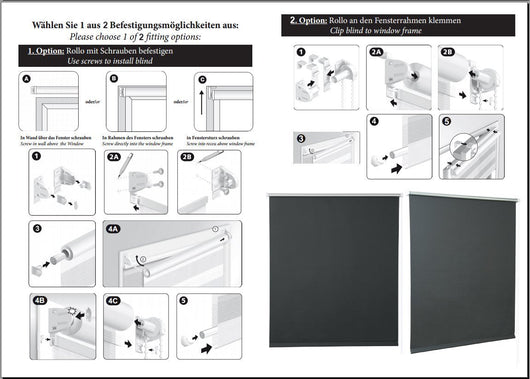 Tenda a rullo oscurante termoisolante con rivestimento senza foratura 50 x 160 cm blu 19_0000849