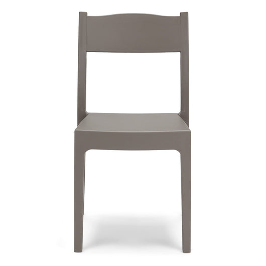 Sedia in polipropilene VESTA, impilabile, resistente ai raggi UV, design moderno, ideale per sala da pranzo, cucina, sala d’attesa, bar, ristoranti o giardino, colore Tortora