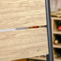 homcom Set Tavolo da Pranzo con 2 Sedie per Casa e Cucina, Metallo e Legno