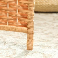 Paravento da interno in legno a 4 pannelli pieghevole, 180 x 180 cm, Marrone chiaro