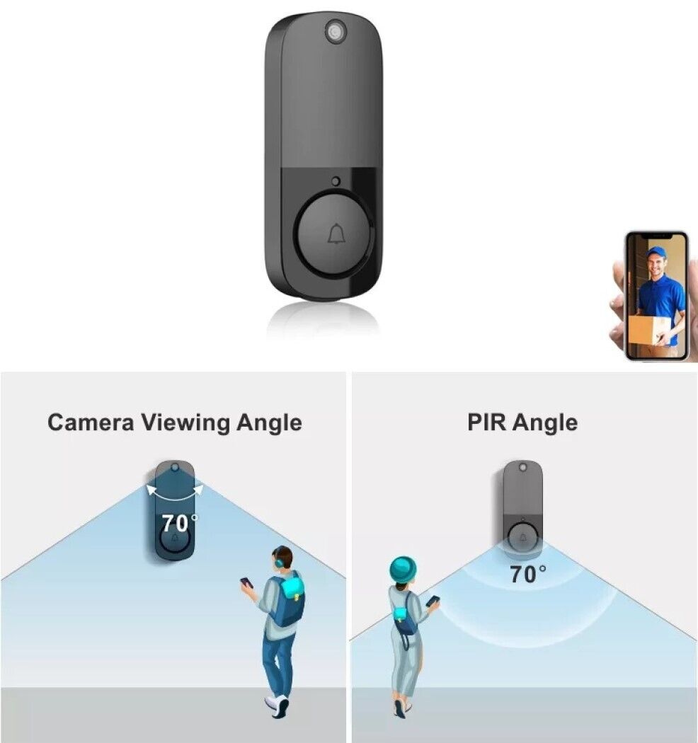 Videocitofono IP senza fili wifi campanello smart sensore di movimento IP10A