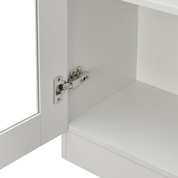 Mobile Vetrinetta Sorø Libreria a 2 Ante 115 x 80 x 31 cm Bianco [en.casa]