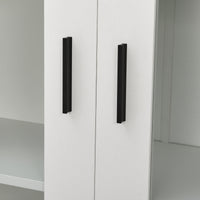 Mobile Vetrinetta Sorø Libreria a 2 Ante 115 x 80 x 31 cm Bianco [en.casa]