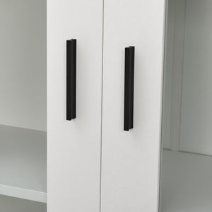 Mobile Vetrinetta Sorø Libreria a 2 Ante 115 x 80 x 31 cm Bianco [en.casa]