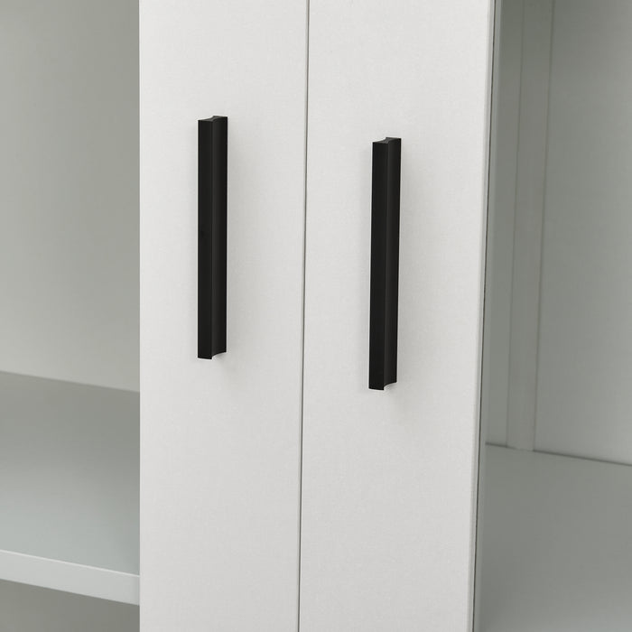 Mobile Vetrinetta Sorø Libreria a 2 Ante 115 x 80 x 31 cm Bianco [en.casa]