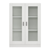 Mobile Vetrinetta Sorø Libreria a 2 Ante 115 x 80 x 31 cm Bianco [en.casa]