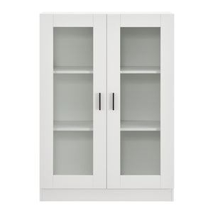 Mobile Vetrinetta Sorø Libreria a 2 Ante 115 x 80 x 31 cm Bianco [en.casa]