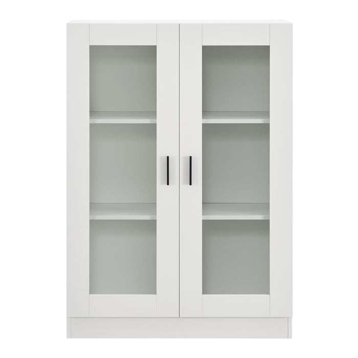 Mobile Vetrinetta Sorø Libreria a 2 Ante 115 x 80 x 31 cm Bianco [en.casa]