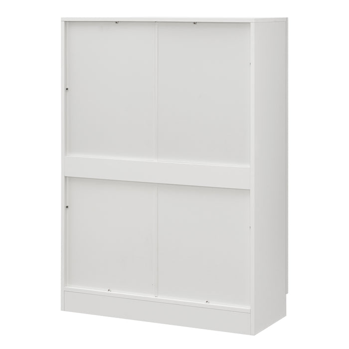 Mobile Vetrinetta Sorø Libreria a 2 Ante 115 x 80 x 31 cm Bianco [en.casa]