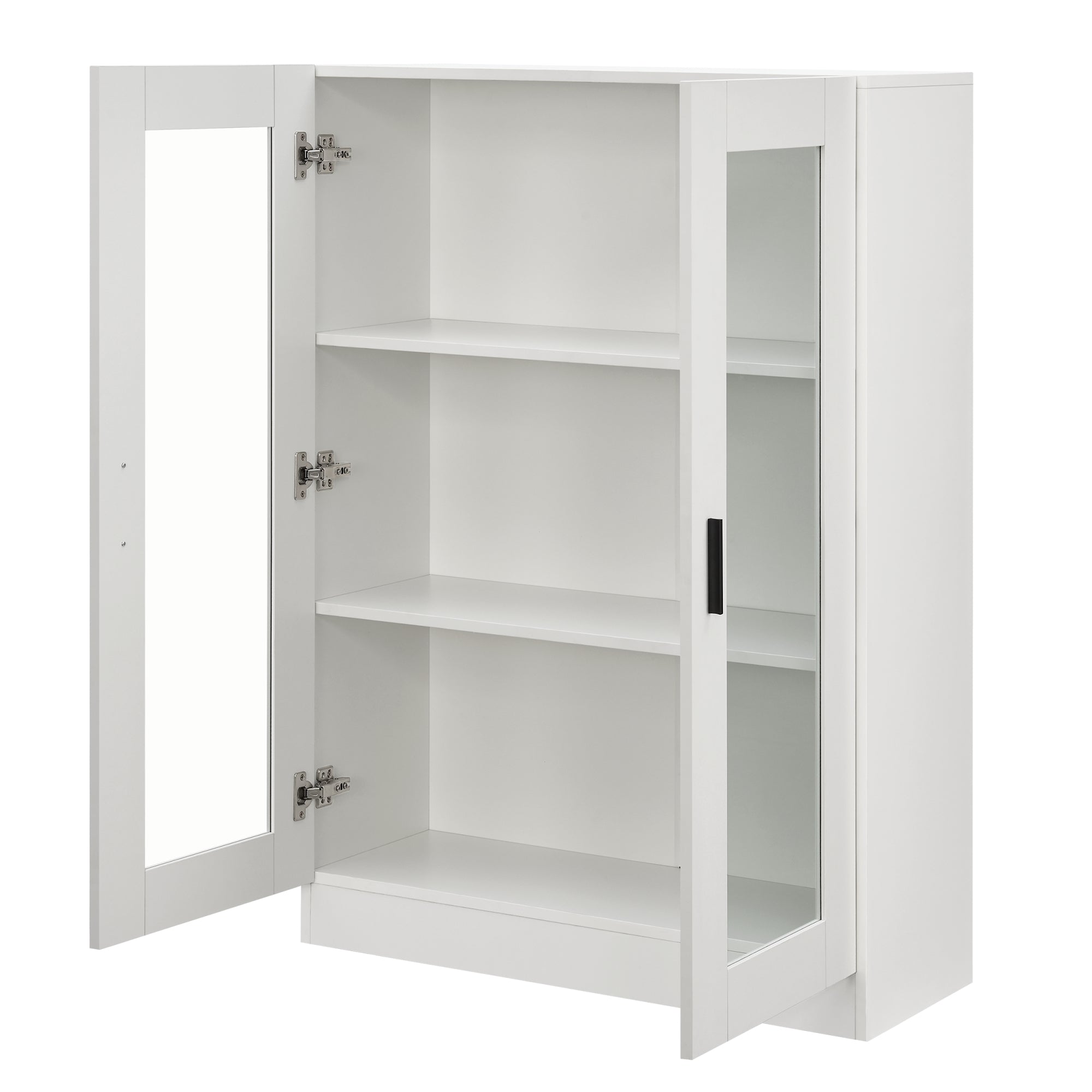 Mobile Vetrinetta Sorø Libreria a 2 Ante 115 x 80 x 31 cm Bianco [en.casa]