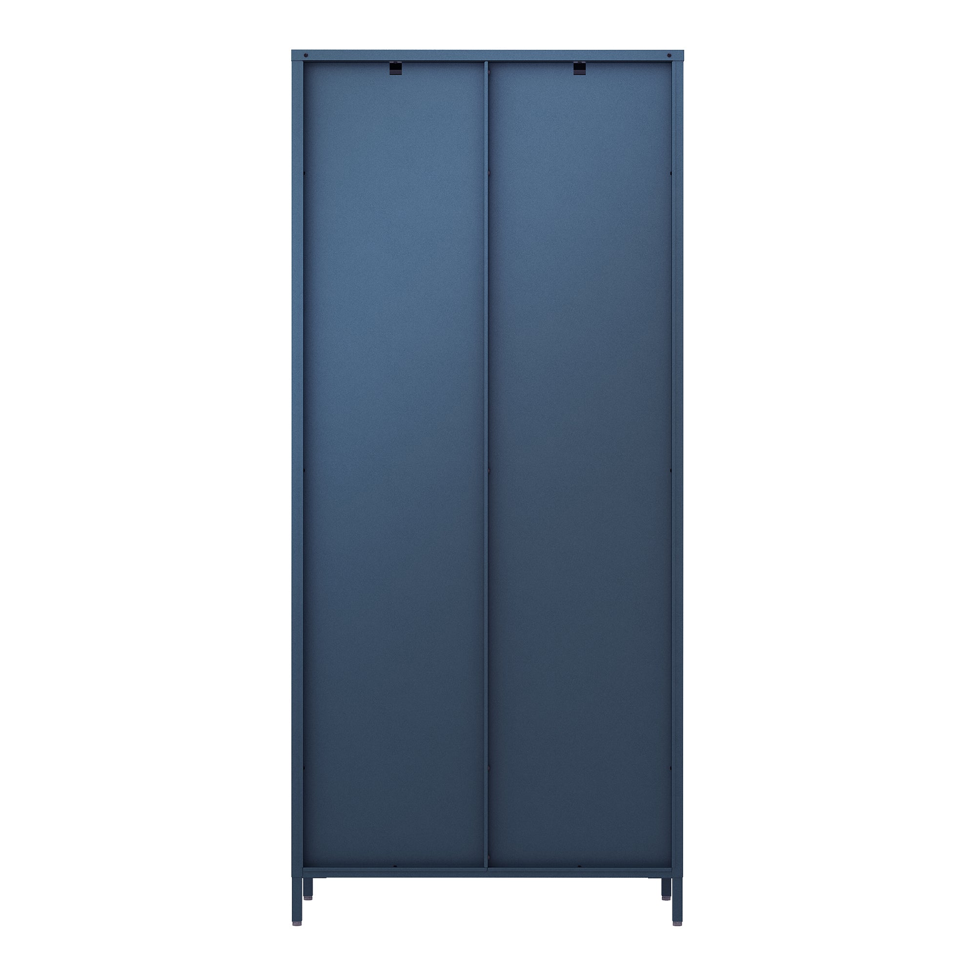 Armadio a Vetrata Säkylä con 4 Scomparti 180 x 80 x 35 cm in Acciaio - Blu Marino [en.casa]