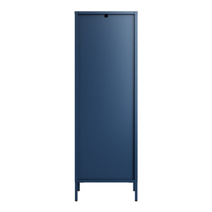 Armadio a Vetrata Säkylä con 4 Scomparti 150 x 50 x 35 cm in Acciaio - Blu Marino [en.casa]