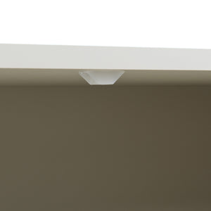 Credenza Susa con Vetrina e 2 Cassetti 120x80x40 cm Beige [en.casa]