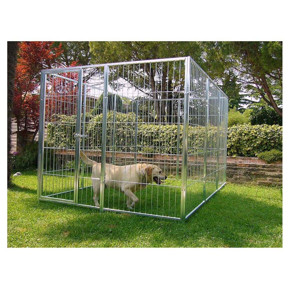 Pannello con porta in rete per box cani con zincatura a caldo 100xh180 cm