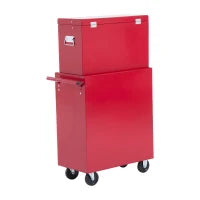 Carrello Porta Utensili Attrezzi Attrezzatura con Cassettiera 61.5 x 33 x 113cm Rosso