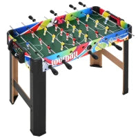 Calcio Balilla con 2 Tabelloni Segnapunti, in Legno, Acciaio Inox e Plastica, 86.5x43.5x63 cm, Multicolore