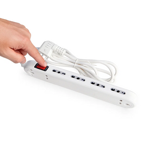 Multipresa slim ecova 30250 4 prese bipasso 10/16a cavo 1,5 mt e protezione