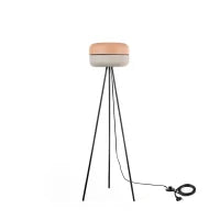 E-STYLO Lampada da terra con paralume bicolore e base a treppiede, ideale per aggiungere un tocco moderno e creativo a qualsiasi ambiente, 35cm X 35cm H. 140cm