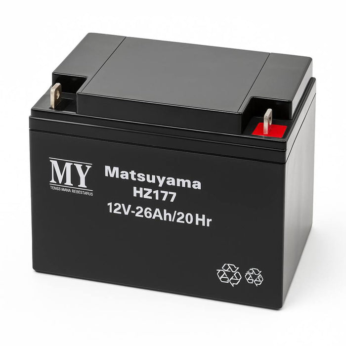 Batteria al piombo matsuyama 12v 26ah hz177 per prestazioni elevate