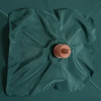 Ombrellone da Giardino 2x1.5 m Inclinabile a 6 Stecche con Palo in Legno e Apertura a Corda, Verde