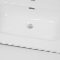 Lavabo ad incasso in ceramica bianco lucido per mobili bagno *** misure 91x46 cm, confezione 1