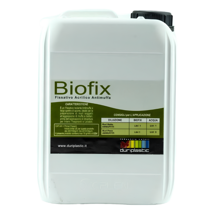 Fissativo bonificante sanificante biofix barriera protettiva antimuffa antialga *** formato 5 lt, confezione 1