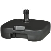 Base per Ombrellone da Giardino in HDPE, Basamento per Ombrellone con Maniglia, Supporto per Ombrelloni con Pali Ø38mm, Riempibile con 20 kg di Acqua e 30 kg di Sabbia, Nero