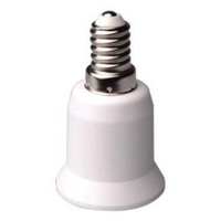 Adattatore portalampada da attacco e14 a attacco e27 plastica ip20