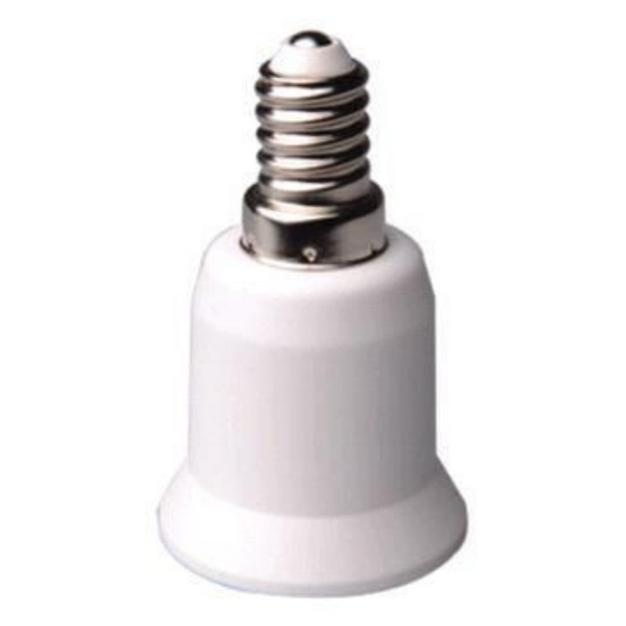 Adattatore portalampada da attacco e14 a attacco e27 plastica ip20