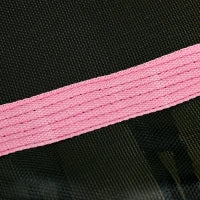 Tappeto Elastico per Bambini con Ingresso a Cerniera e Pali Imbottiti, in Acciaio, PP e EPE, Ø163.5x190 cm, Rosa