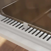 Lettiera per gatti chiusa in acciaio inossidabile, 60,2 x 40,2 x 43,7 cm, grigio chiaro