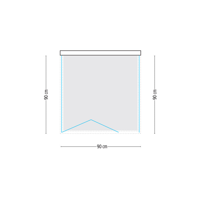 Cabina doccia book 3 lati cristallo temprato serigrafato 90x90x90 cm