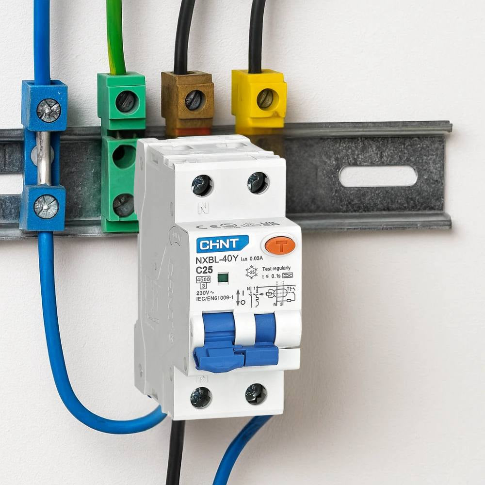 Chint 519864 nxbl-40y 1p+n c 25a 30ma a 4,5ka interruttore differenziale
