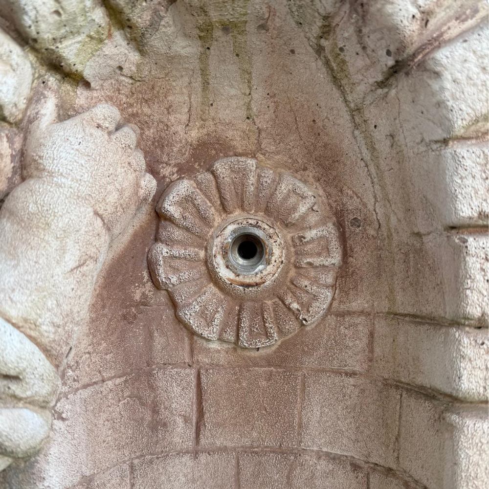 Fontana giardino calcestruzzo cemento senza rubinetto 75x35xh.91cm modello bimbo