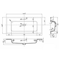Lavabo ad incasso mineral marmo colore nero opaco mobile composizione bagno *** misure 101x46 cm, confezione 1