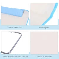 Set 2 Lettini Prendisole Pieghevoli con Schienale Regolabile e Borsa, 48x134x36-45 cm, Beige