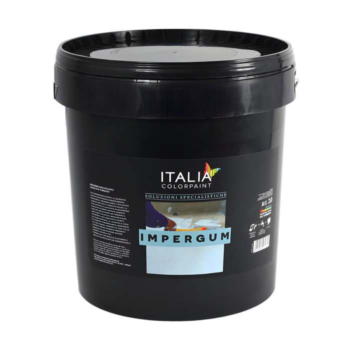 Impergum impermeabilizzante elastomerico fibrato per terrazze grigio *** formato 20 kg, confezione 1