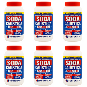 Sgrassatore disincrostante disgorgante soda caustica 1 kg pezzi 6