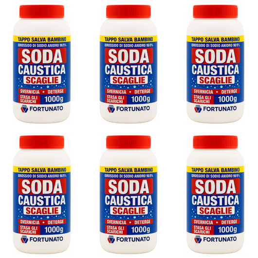 Sgrassatore disincrostante disgorgante soda caustica 1 kg pezzi 6