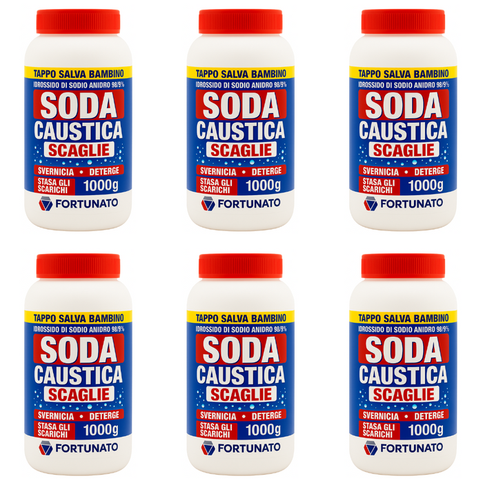 Sgrassatore disincrostante disgorgante soda caustica 1 kg pezzi 6