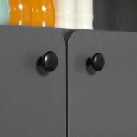 Tavolo Pieghevole Salvaspazio con 4 Ruote, Ripiano Nascosto e Armadietto con Ante, 70x83x75 cm