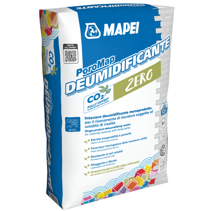 Poromap intonaco deumidificante 20 kg per risanamento murature 10 sacchi