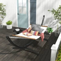 Supporto per Amaca in Metallo Robusto, Rivestimento in Resina Epossidica, Lunghezza 360 cm per Amache da 270 a 330 cm, Grigio